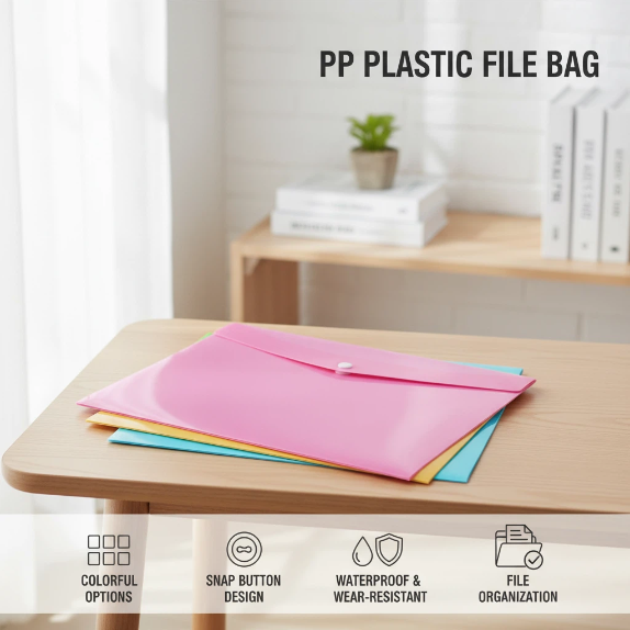 25絲環保PP彩色檔案收納袋